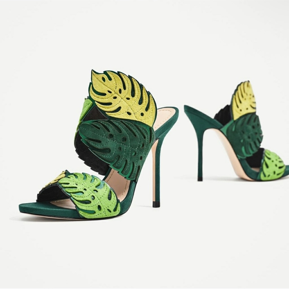 Zara suede leaf sandals - Picture 3 of 6